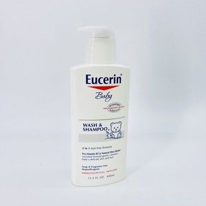 Eucerin Baby Unscented Baby Shampoo and Body Wash, 13.5 Fl Oz Pump Bottle